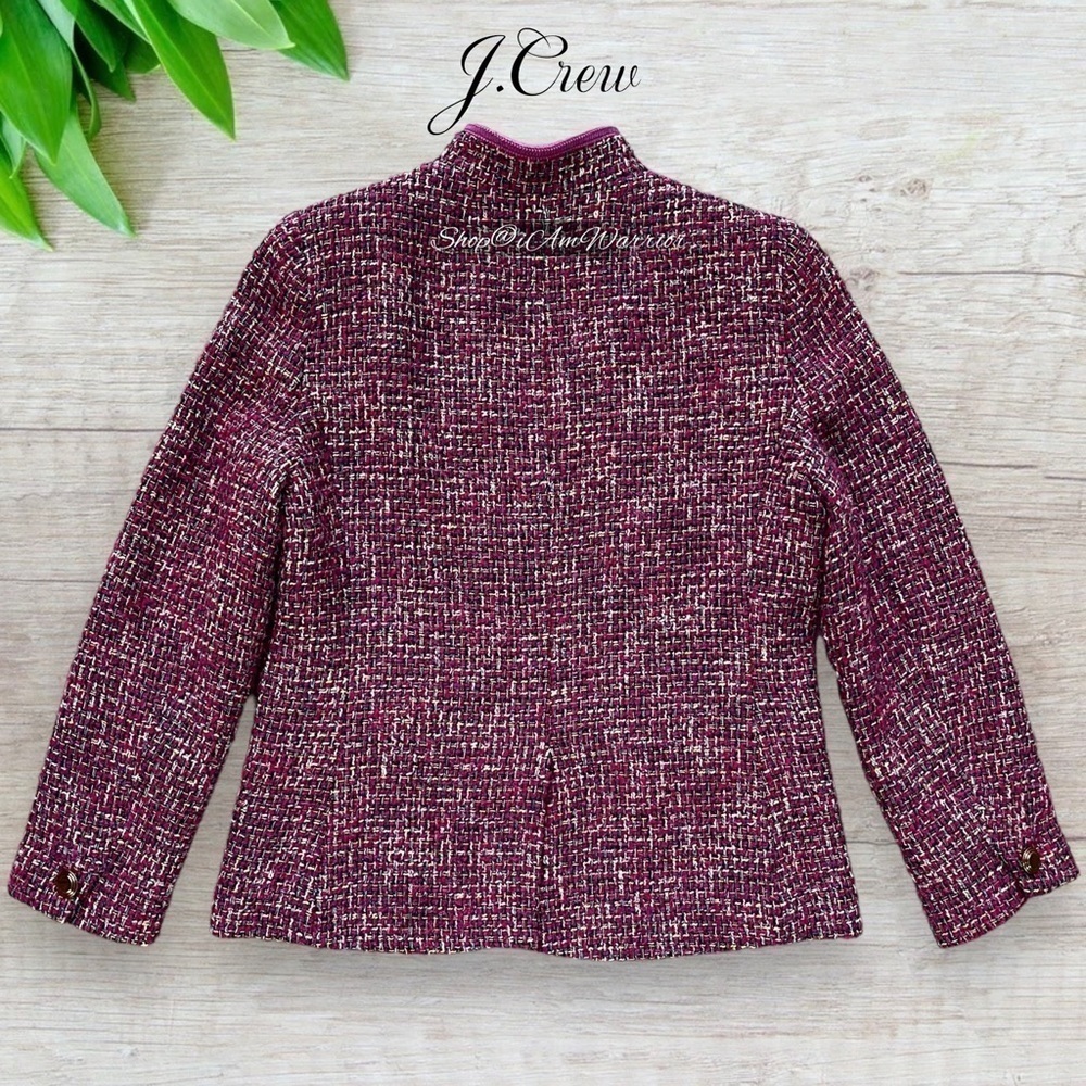 J.Crew fuchsia lady tweed jacket + pencil skirt 2 piece suit *shop@iamwarrior - Picture 11 of 16